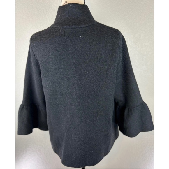 Anthropologie Black Structured Bell Sleeve Blazer Jacket, size XS - Picture 4 of 9